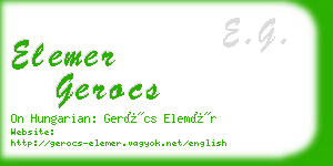 elemer gerocs business card